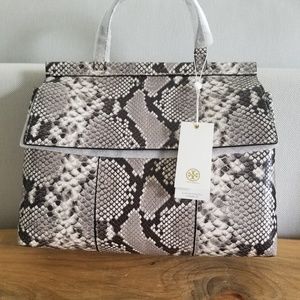 Tory Burch snake embossed satchel